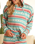 SERAPE STRIPE PRINT HOODIE