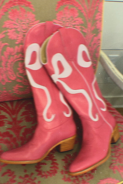 SALE The Adina Pink Bow Cowboy Boot