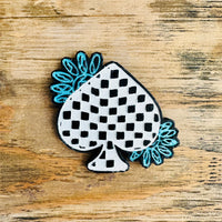 Concho Checkered Spade Car Freshie