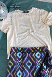 CREAM- Starry Stud Tee