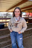 TAN Lomita Longhorn Pullover - Dixies Western Wear 