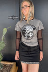 Howdy Hereford Mesh Sleeve Top