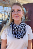 SMALL Black Checkered Out Wild Rag/ Scarf - Dixies Western Wear 