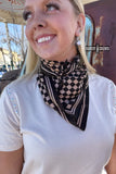 SMALL Tan Checkered Out Wild Rag/ Scarf