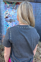 CHARCOAL- Starry Stud Tee