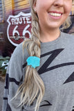 DS Turquoise Rock Ponytail Holder - Dixies Western Wear 