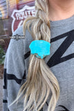 DS Turquoise Rock Ponytail Holder - Dixies Western Wear 