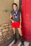 Red, White & Boots Tank - Dixies Western Wear 