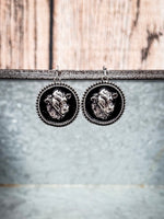 Cow Head Cameo Dangle Fashion Earrings
