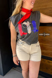 Red, White & Boots Tank - Dixies Western Wear 