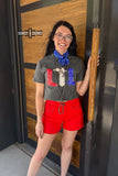 Red, White & Boots Tee - Dixies Western Wear 