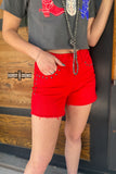 RED- Shenandoah Stud Shorts - Dixies Western Wear 