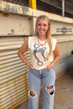DS A Bit Ranchy Tank- CREAM - Dixies Western Wear 