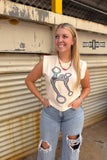 DS A Bit Ranchy Tank- CREAM - Dixies Western Wear 