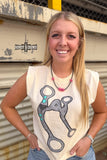 DS A Bit Ranchy Tank- CREAM - Dixies Western Wear 