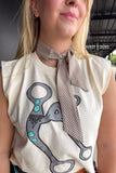 Taupe Dottie Wild Rag - Dixies Western Wear 