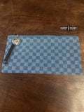Checkered Denim Cosmetic Bag - Dixies Western Wear 