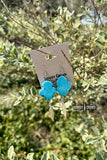 DS Turquoise Feather Earrings - Dixies Western Wear 