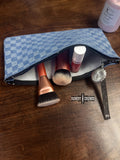 Checkered Denim Cosmetic Bag - Dixies Western Wear 