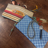 Checkered Denim Cosmetic Bag - Dixies Western Wear 