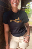 DS Leopard Spur Tee- BLACK - Dixies Western Wear 