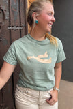 DS Metallic Spur Tee- DESERT GREEN - Dixies Western Wear 
