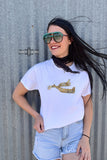 DS Leopard Spur Tee- WHITE - Dixies Western Wear 