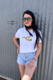 DS Leopard Spur Tee- WHITE - Dixies Western Wear 