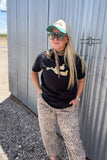 DS Leopard Spur Tee- BLACK - Dixies Western Wear 