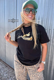 DS Leopard Spur Tee- BLACK - Dixies Western Wear 
