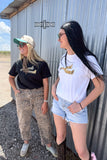 DS Leopard Spur Tee- WHITE - Dixies Western Wear 