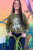 OLIVE Wild & Western Sweater - Dixies Western Wear 