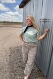 DS Metallic Spur Tee- DESERT GREEN - Dixies Western Wear 