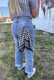 SMALL Black Checkered Out Wild Rag/ Scarf - Dixies Western Wear 