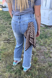 SMALL Tan Checkered Out Wild Rag/ Scarf - Dixies Western Wear 