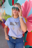 Leopard Boot Stitch Tee - Dixies Western Wear 