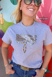 Leopard Boot Stitch Tee - Dixies Western Wear 