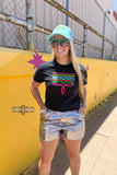 BLACK- Neon Boot Stitch Tee - Dixies Western Wear 