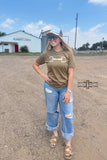 BROWN Leopard Bit Tee