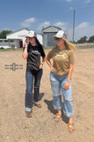 BROWN Leopard Bit Tee - Dixies Western Wear 