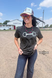 BLACK Leopard Bit Tee - Dixies Western Wear 