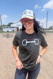 BLACK Leopard Bit Tee - Dixies Western Wear 