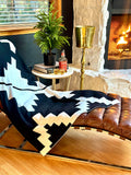PRESIDIO BLACK + WHITE 100% COTTON -- 54"x74" Oversized Throw Blanket