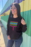 DS BLACK Neon Boot Stitch Sweater - Dixies Western Wear 