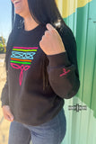 DS BLACK Neon Boot Stitch Sweater - Dixies Western Wear 