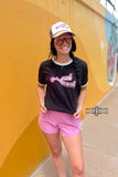 DS ZEBRA Wild Ride Ringer Tee - Dixies Western Wear 