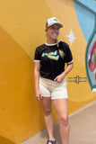 DS LEOPARD Wild Ride Ringer Tee - Dixies Western Wear 
