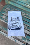DS Stirrup Some Trouble Tea Towel - Dixies Western Wear 