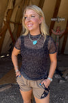 Lariat Mesh Top