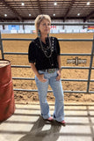 BLACK Vallejo Velvet Button Up - Dixies Western Wear 